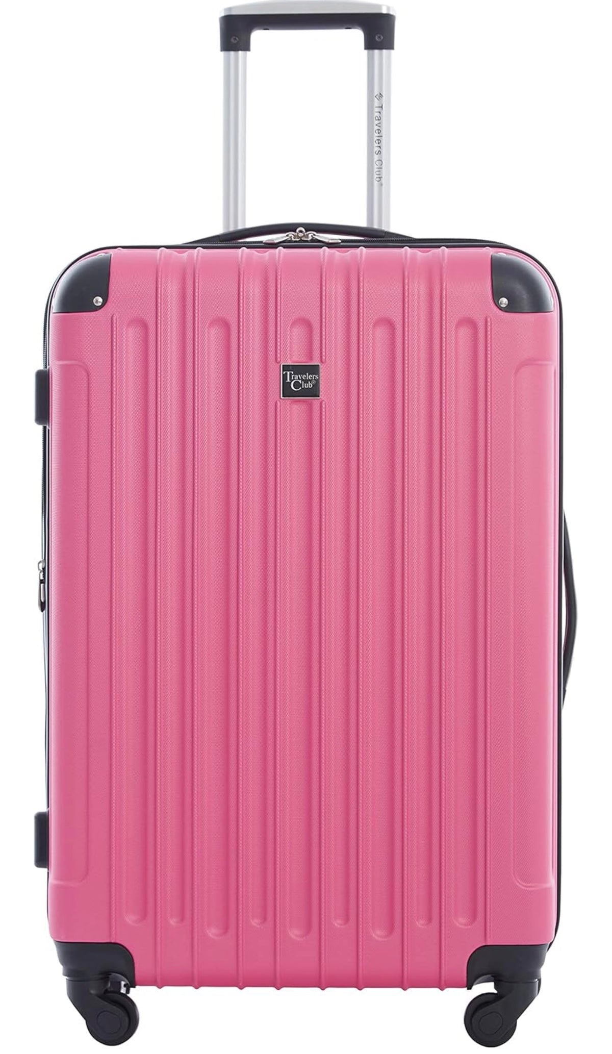 Travelers Club Midtown Hardside 4-Piece Luggage Travel Set, Bubble Gum