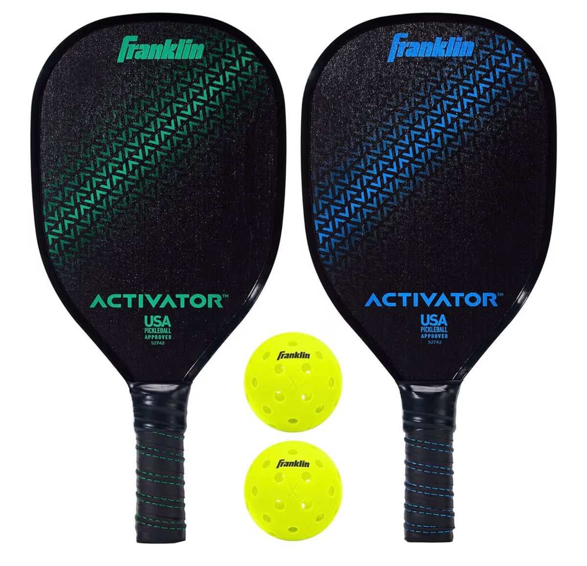 Franklin Sports Activator Wooden Pickleball Paddle + Ball Set
