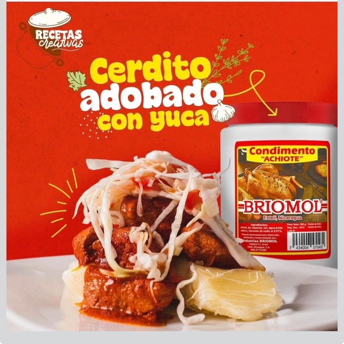 BRIOMOL Condimento Achiote Spice Mix 500g Central American Pantry