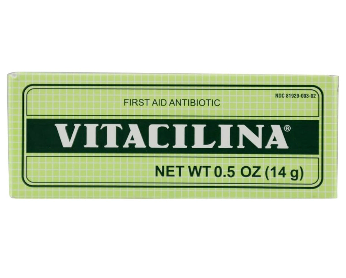 Paquete de 2 ungüentos Vitacilina de 14 g para primeros auxilios. VITACILINA 0.5 OZ