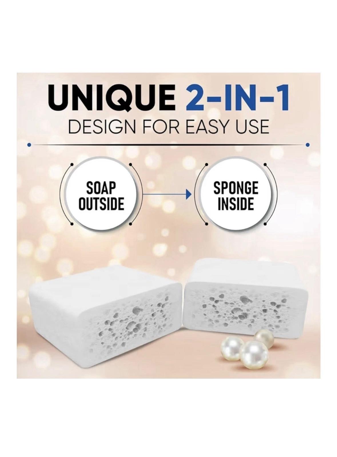 6 - PACK! T.Taio Esponjabon Mother of Pearl Soap Sponge - 2 in 1 Soap Sponge