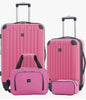 Travelers Club Midtown Hardside 4-Piece Luggage Travel Set, Bubble Gum