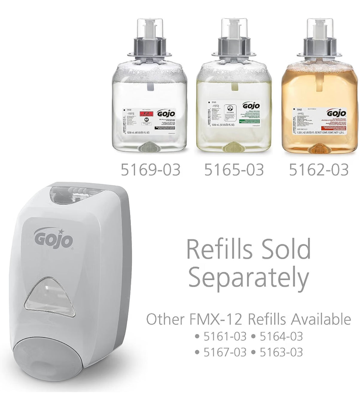 Go-Jo Industries 5150-06 GOJO Dove Gray 1250 ml FMX-12 Dispenser