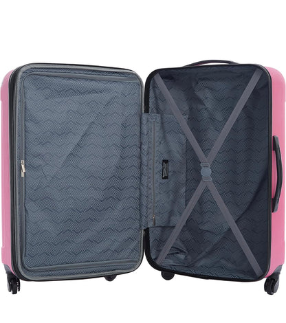Travelers Club Midtown Hardside 4-Piece Luggage Travel Set, Bubble Gum