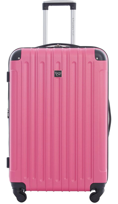 Travelers Club Midtown Hardside 4-Piece Luggage Travel Set, Bubble Gum