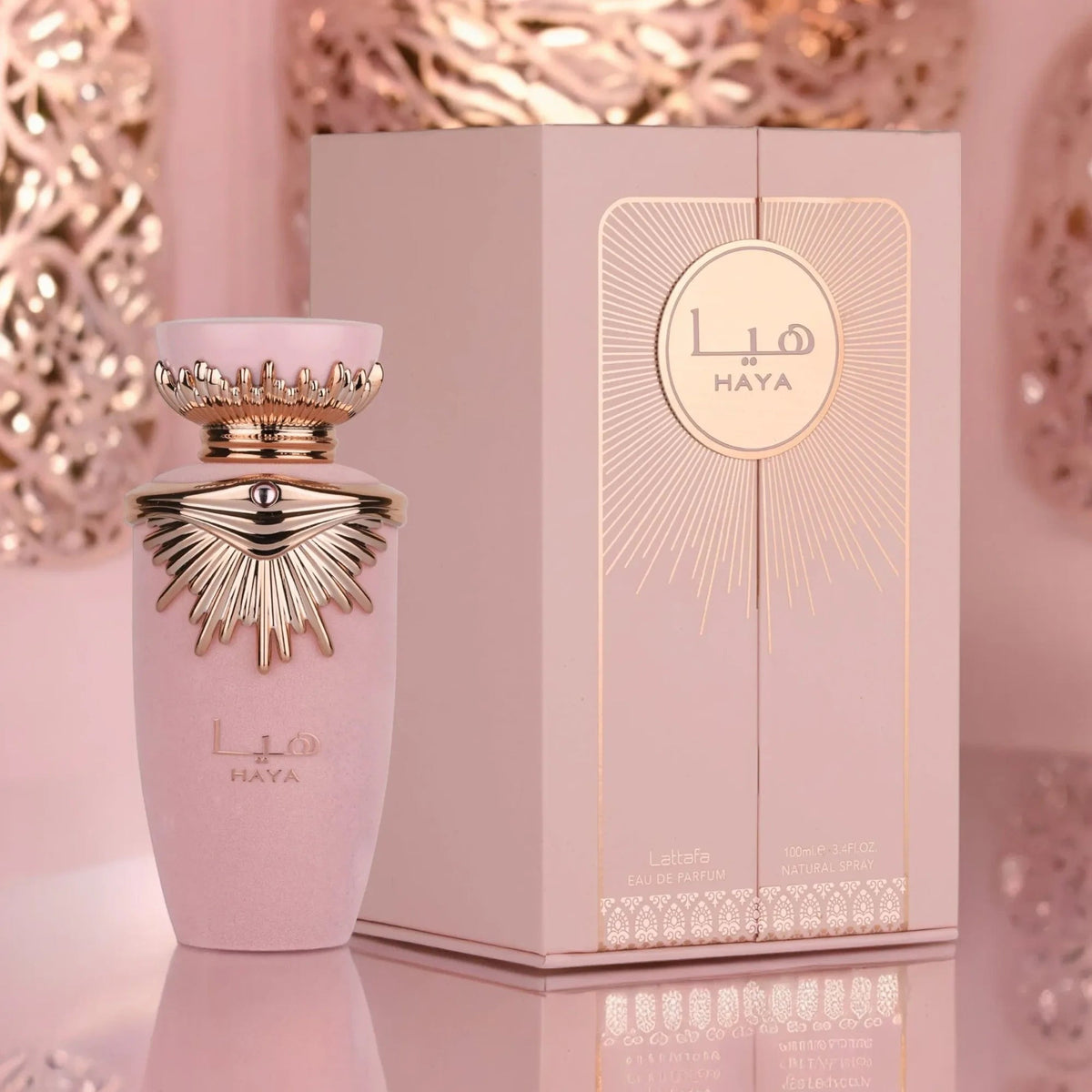 Lattafa Haya Eau de Parfum Spray for Women, 3.4 Ounce