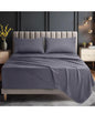 Queen Sheets Set, 4 Pieces 16" Deep Pocket Hotel Luxury Bed Sheets, Grey