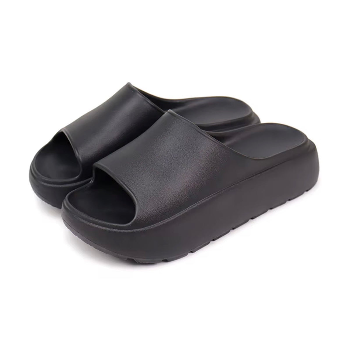 Thick-soled, open-toe cloud or platform EVA slide sandals 37-38