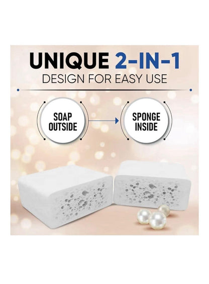 6 - PACK! T.Taio Esponjabon Mother of Pearl Soap Sponge - 2 in 1 Soap Sponge